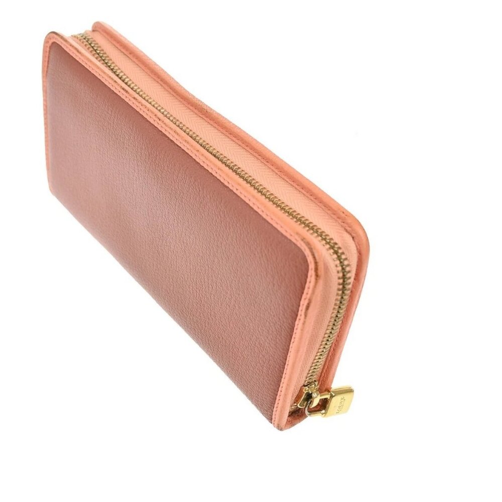 LOEWE Anagram Zipper Around Long Wallet Leather Brown Pink GHW Spain 31KB947 - Picture 4 of 14